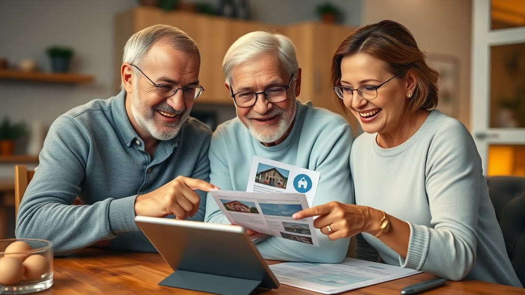 happy retiree sharing real estate investment portfolio generating generational wealth