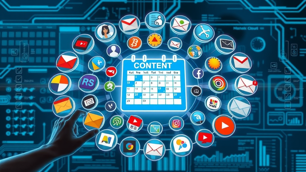 content planning techniques content types calendar multimedia icons