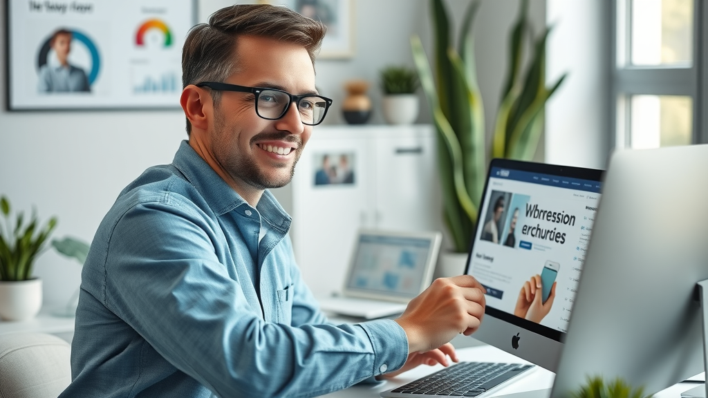 Web designer crafting a high-converting landing page for social media lead generation