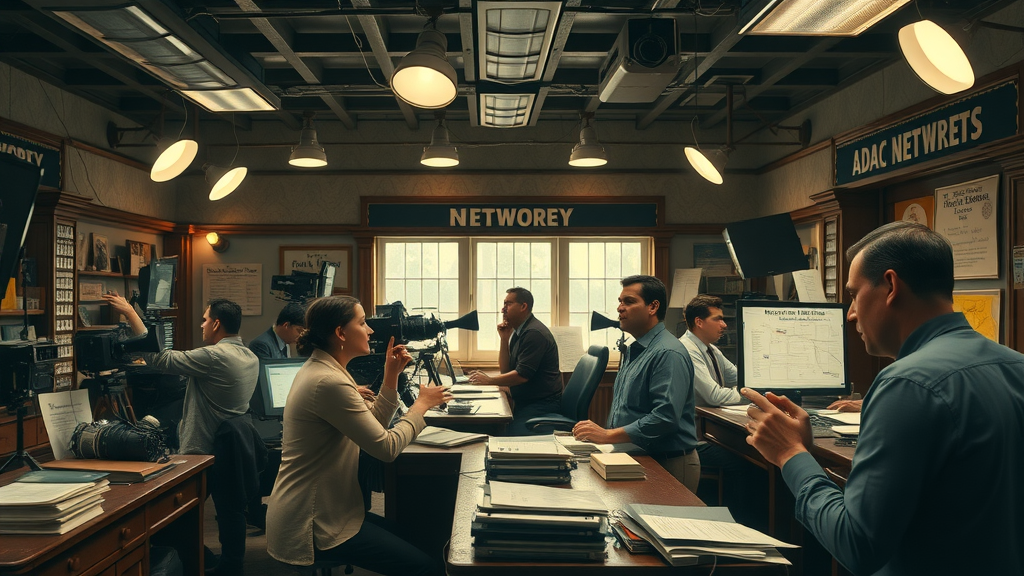 independent media historical newsroom - vintage newsroom, reporters working