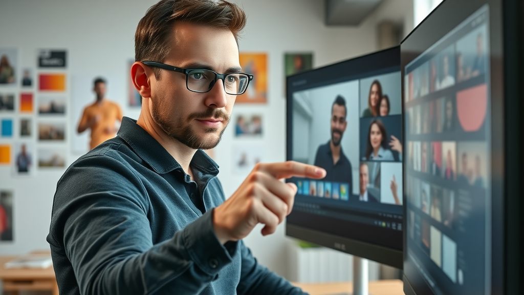 Marketer optimizing video thumbnail to improve video engagement metrics