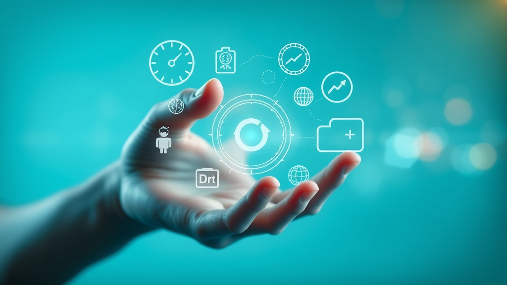 Summary visual for digital marketing leads with icons for speed, quality, and optimization