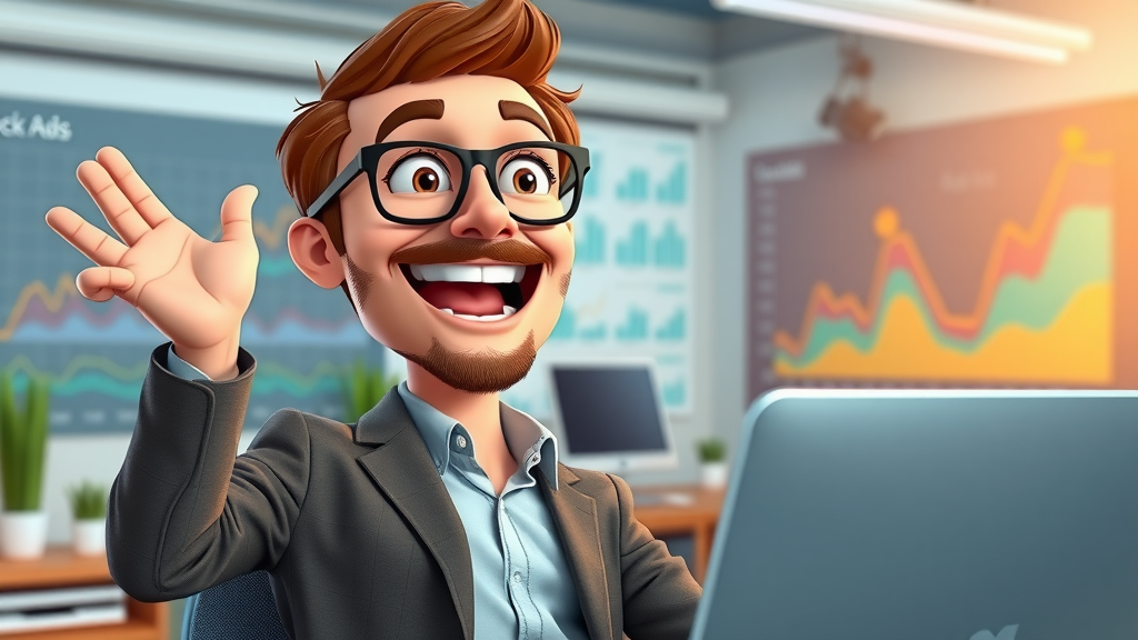 Marketer monitoring live Google Ads data and optimizing search engine campaigns