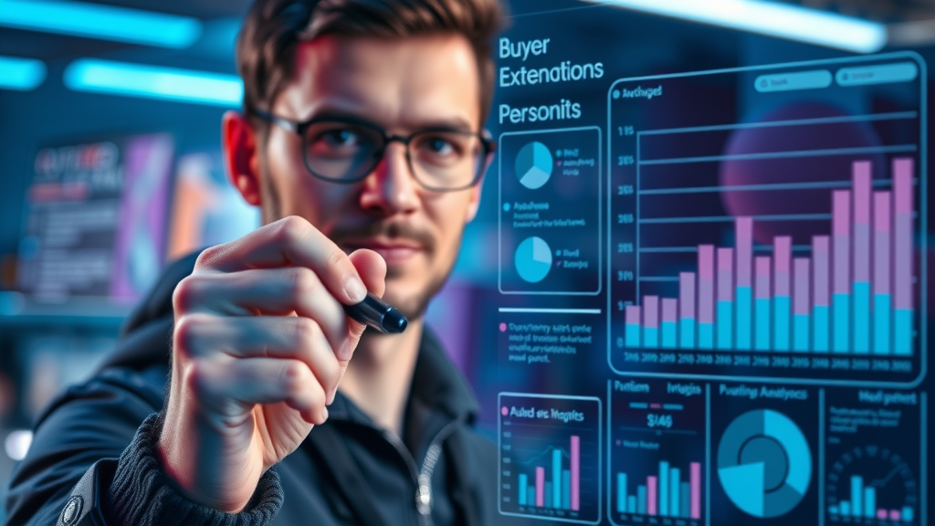 Marketer designing buyer personas for video marketing strategies