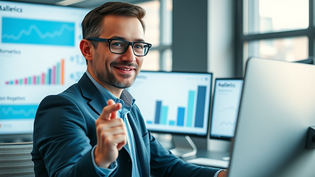 website revenue generation dashboard analytics modern office