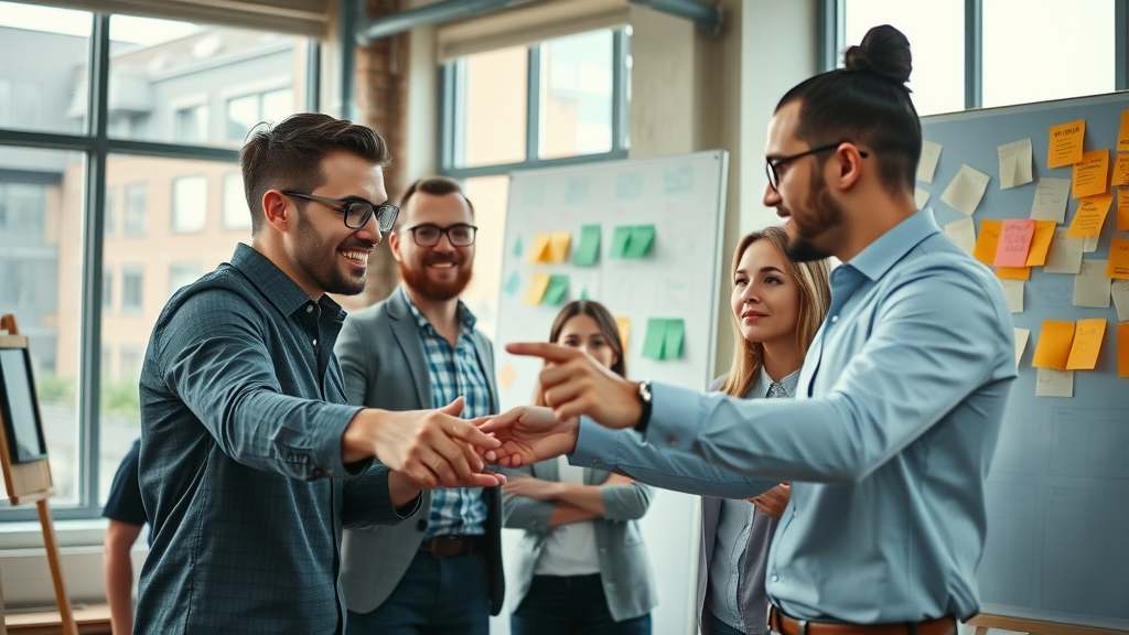 Small business marketing team planning an effective ad campaign, collaborating on strategy with digital tools.