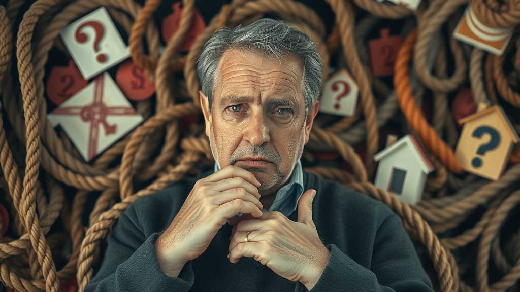 mature real estate investor pondering myths about real estate investment success