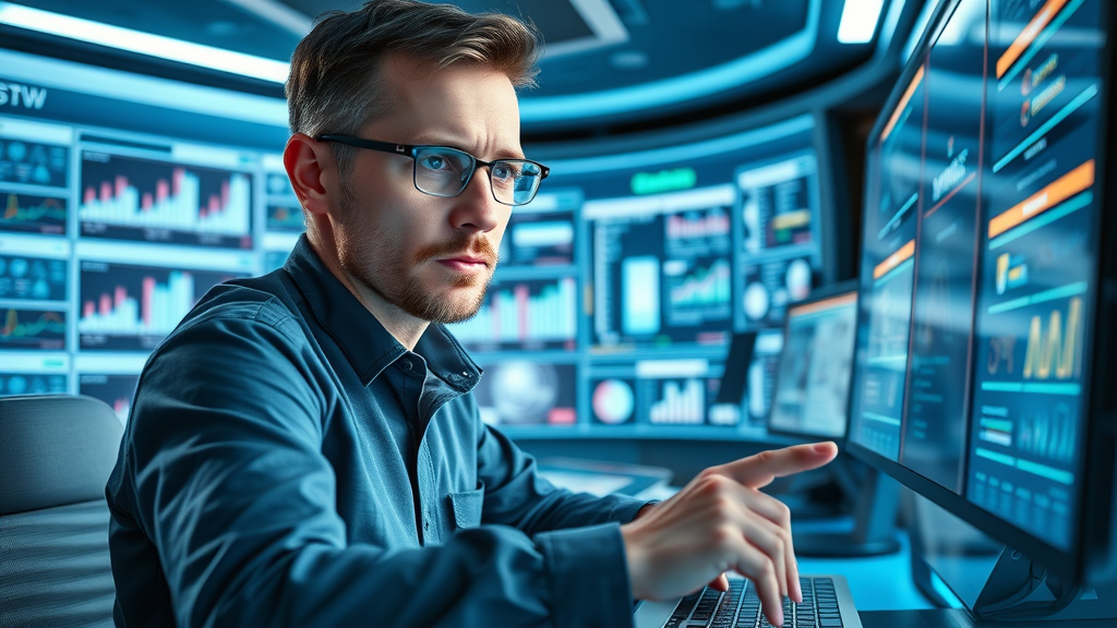 content creation process efficient content creator multitasking and organizing digital assets in a futuristic workspace