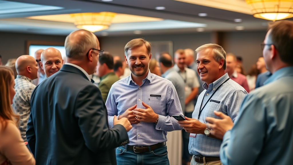 real estate investing mentors networking at lively real estate seminar