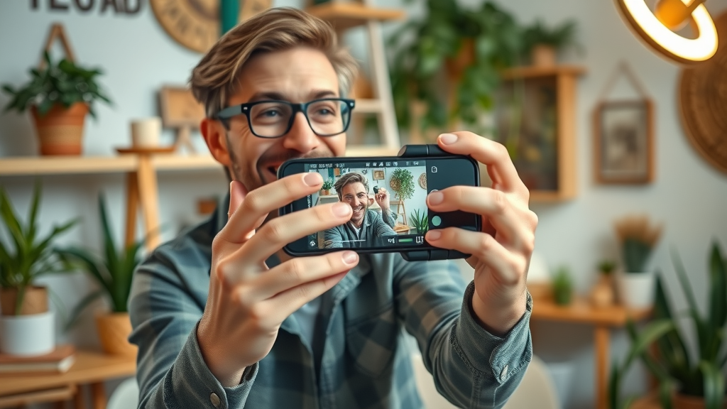 content creation for small businesses recording social media video blog