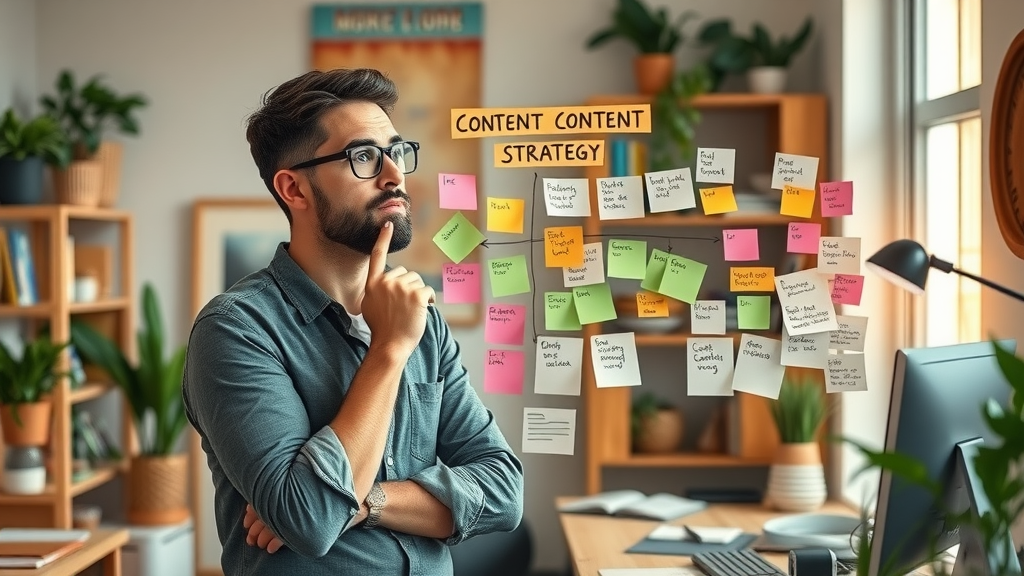 motivated content creator mapping content strategy independent media platform home office