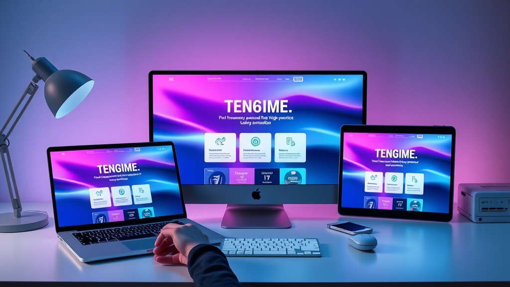 sleek responsive website showcasing UX/UI and fast load on multiple devices, web design and website-based media best practices