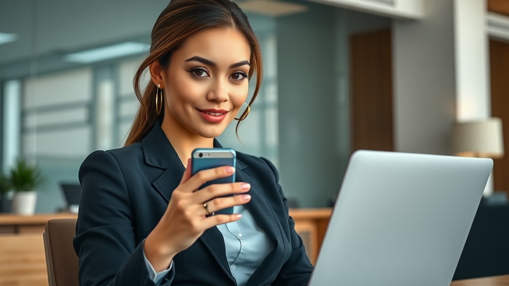 modern businesswoman analyzing website-based media metrics versus social media