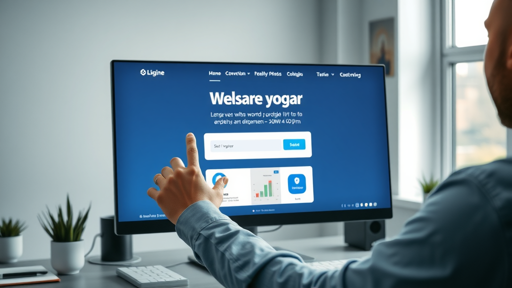 Website landing page optimized for capturing digital marketing leads, designer adjusting conversion elements