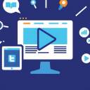 Icon representing a media site for lead generation featuring a website.